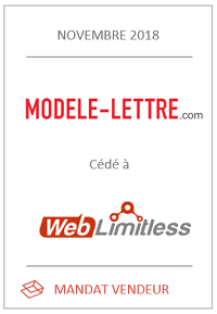 Cession de la plateforme Modele-Lettre.com
