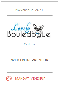 Cession du site LovelyBouledogue.com
